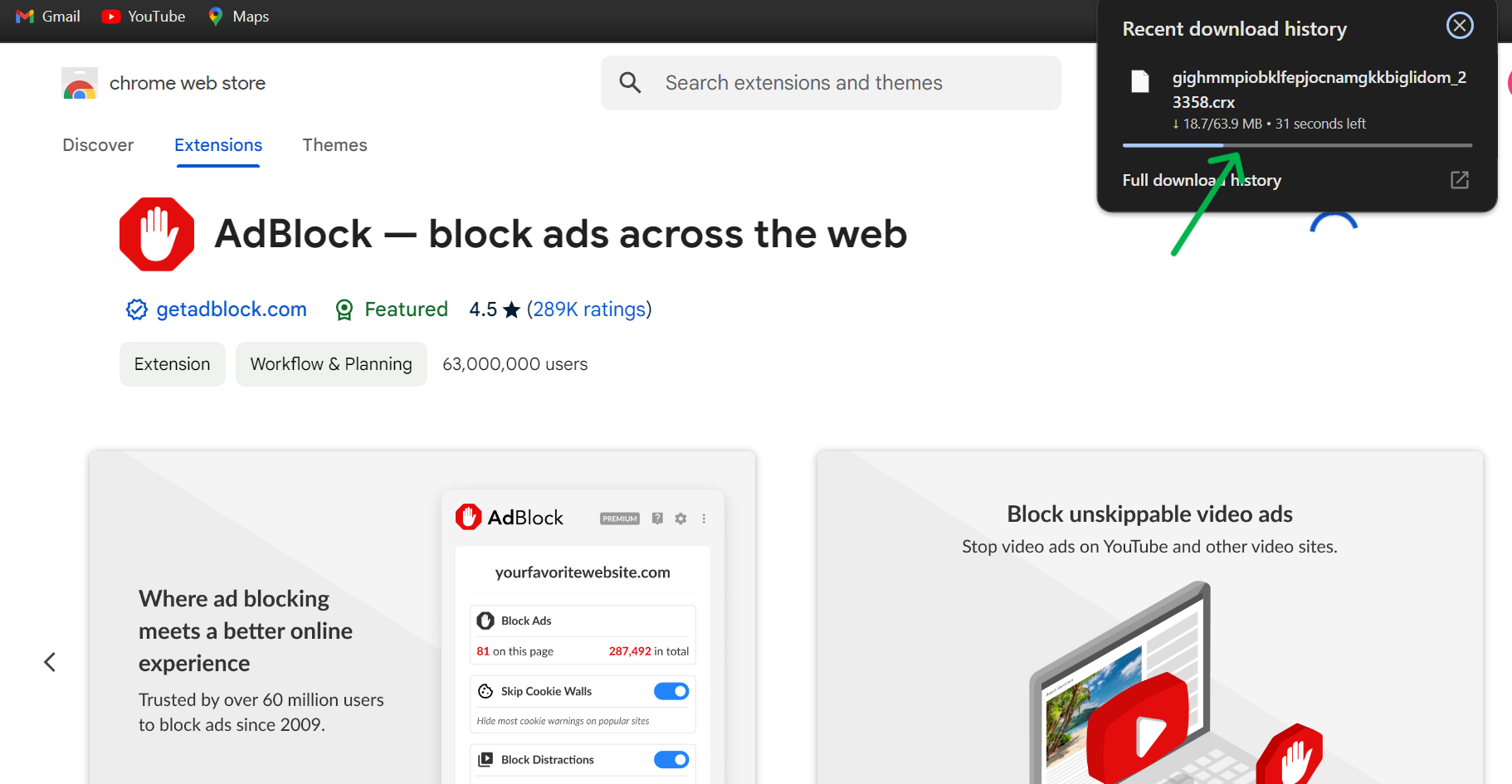 Downloading Ad Blocker